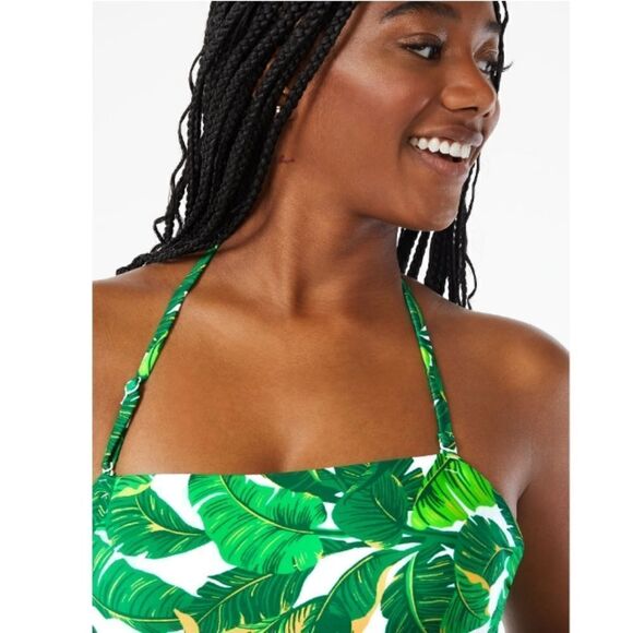 Women's Tropical Print One Piece Bathing Suit Swimsuit Size XS - Picture 9 of 11